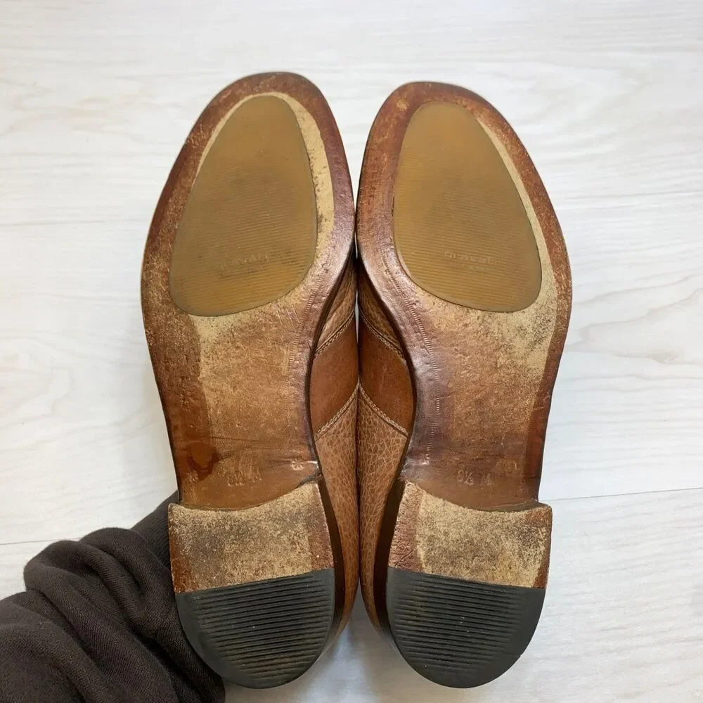 Gravati Penny Loafer Mens Sz 8.5 Brown Leather Dress Shoes Handmade Italy Formal